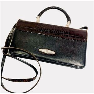 Vintage Brighton Croc Embossed Crossbody